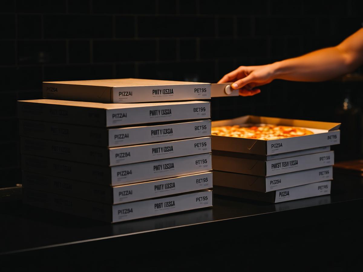 Cartoni pizza pronti per l'asporto